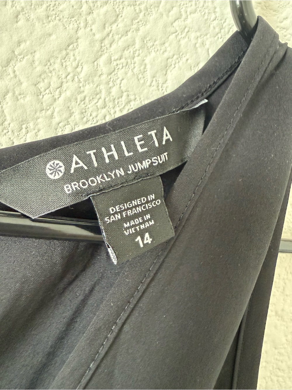 Athleta Black Brooklyn Jumpsuit Top Panel